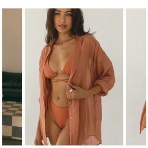 Tulum cover up in orange by shop tan lines